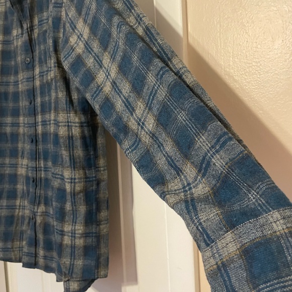 Weatherproof Vintage Men’s Blue Flannel Shirt - Size Large - Picture 6 of 9